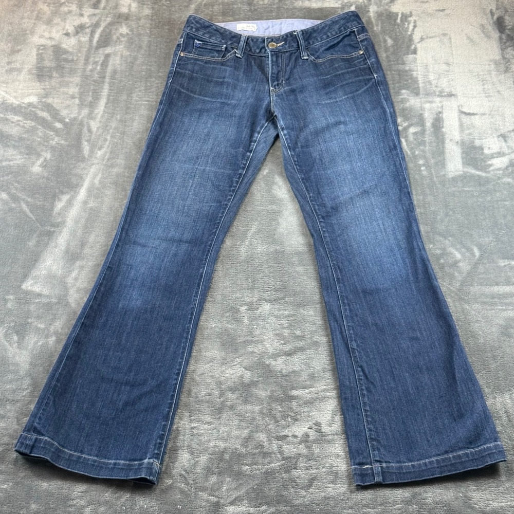 Gap Long & Lean Flare Jeans Womens 28/6L Dark Wash Denim 673950-00